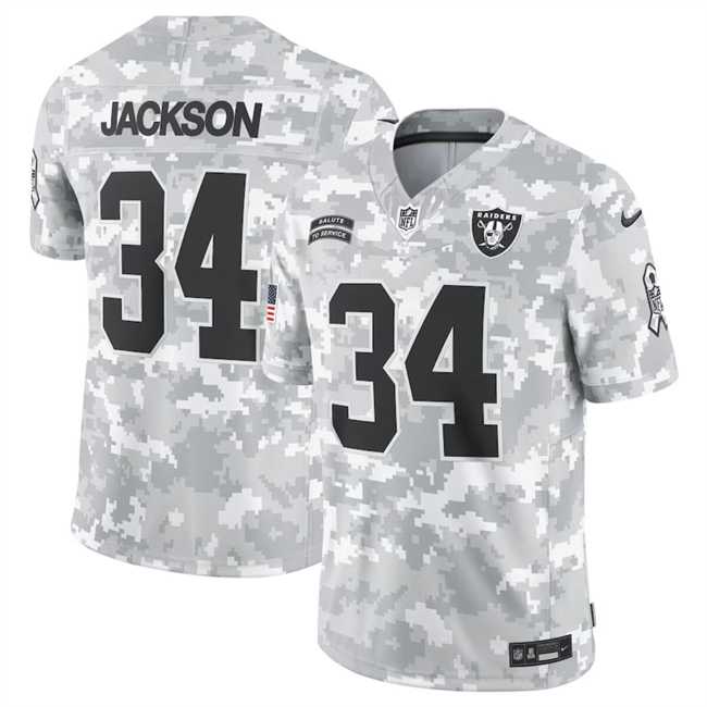 Men's Las Vegas Raiders #34 Bo Jackson 2024 Arctic Camo Salute To Service Limited Stitched Jersey Dyin,We sell and wholesale Men's Las Vegas Raiders #34 Bo Jackson 2024 Arctic Camo Salute To Service Limited Stitched Jersey Dyin on line form chian!